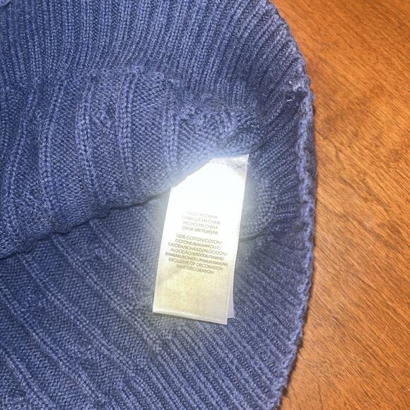 Polo Ralph Lauren Womens Cable Knit Sweater Sz ? L Blue Preppy Old Money Classic - Picture 4 of 6